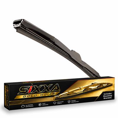 Windshield Wipers 14 Inch Rugged All Season Windshield Wiper Blade Gold Series Premium Silicone - Sixxa